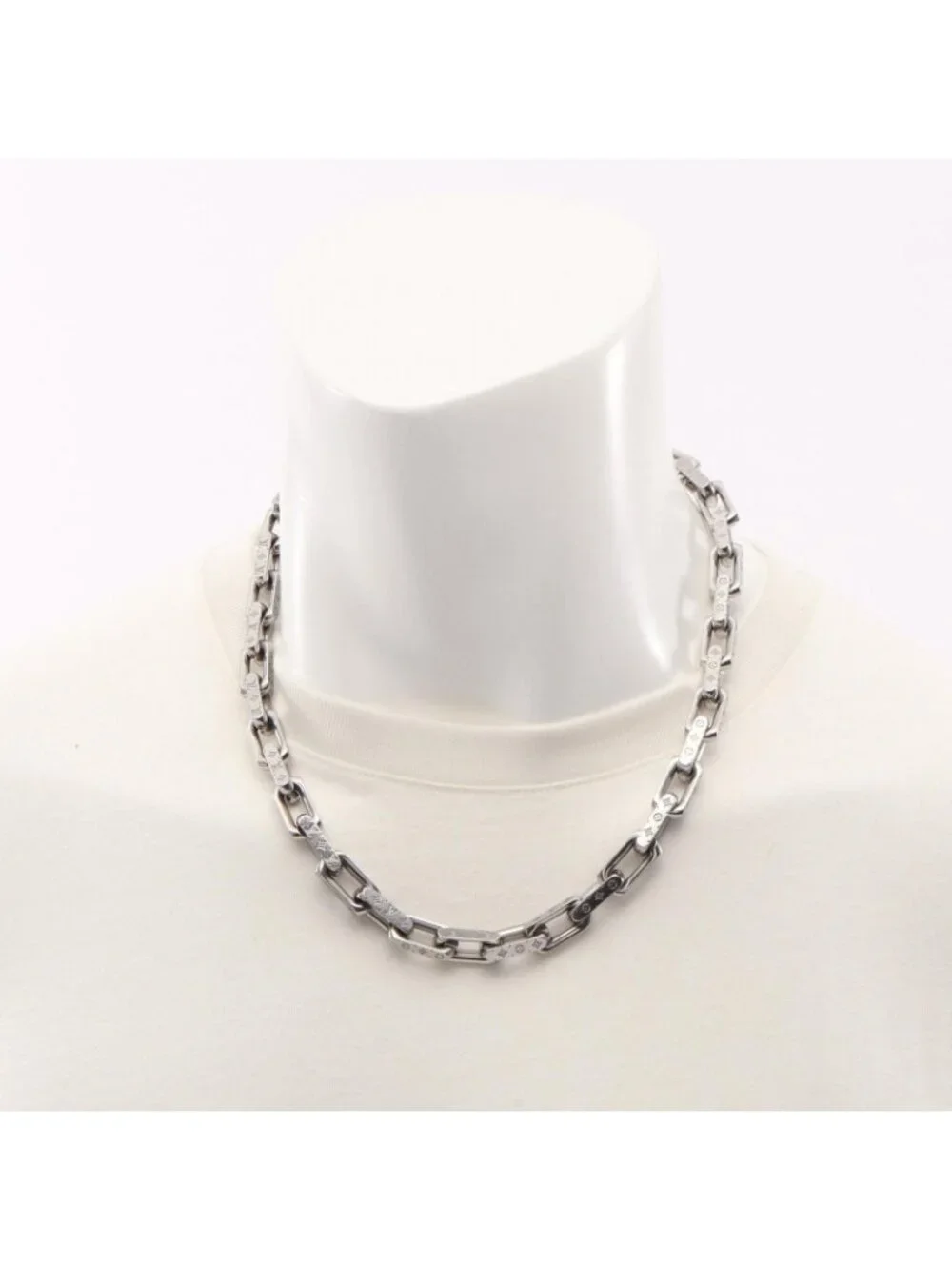 Louis Vuitton Necklace Collier Chain Monogram Stainless Steel